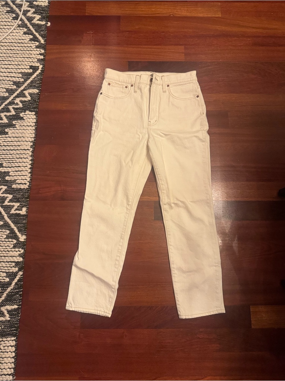 Madewell Cream “The Perfect Vintage Crop Jean”